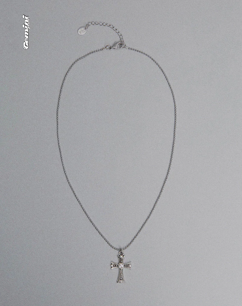 Niki Silber Kreuz Halskette von Gemini Jewels - Image 4