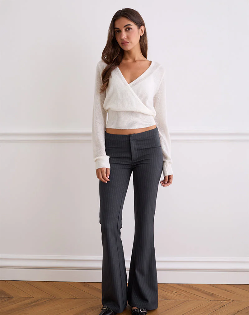Nilza Wickeloberteil aus Strick in Off White - Image 2