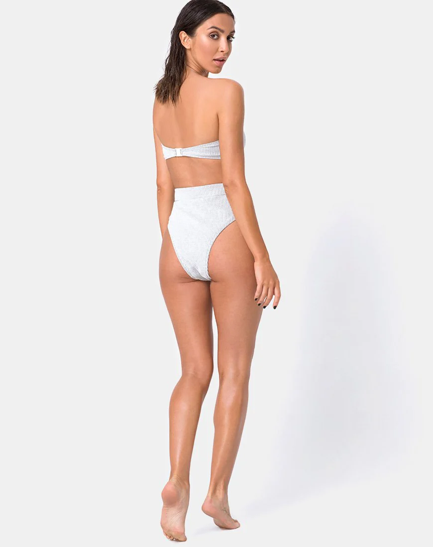Nima Bikini-Oberteil aus Crinkle Rib Weiß - Image 5