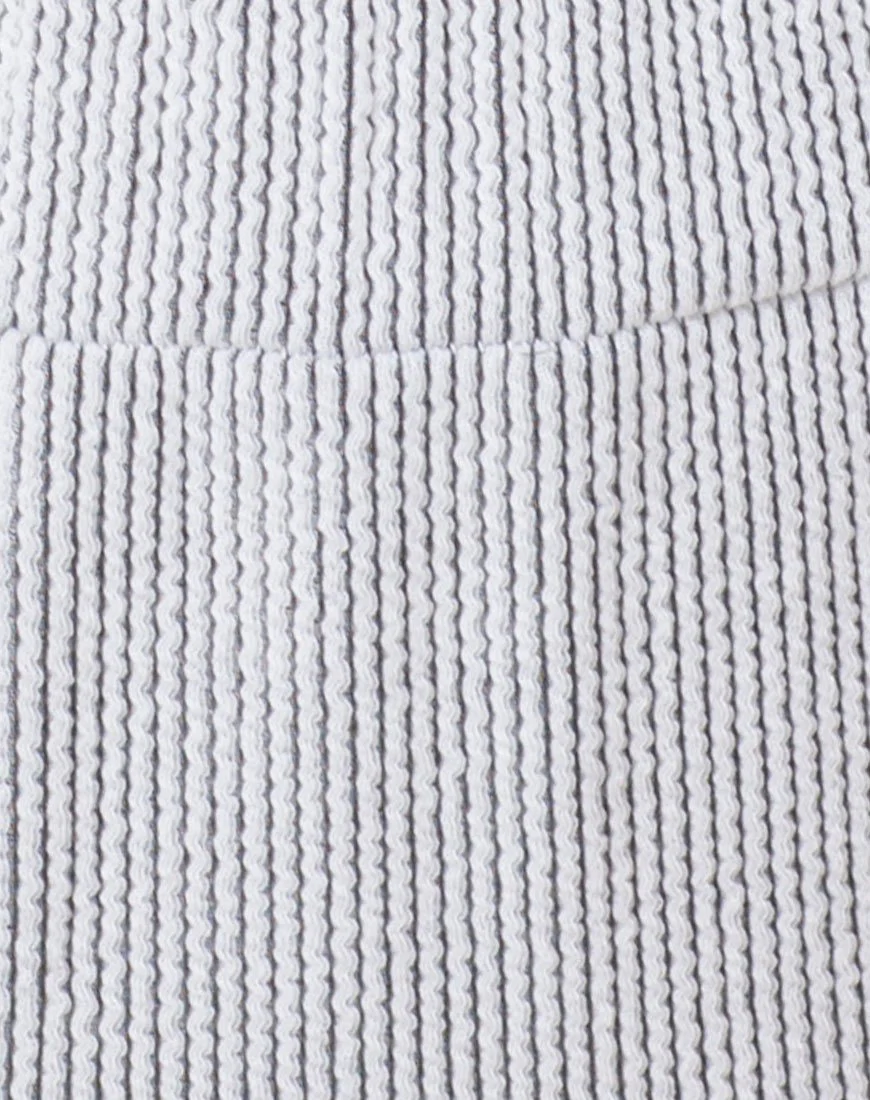 Nima Bikini-Oberteil aus Crinkle Rib Weiß - Image 6