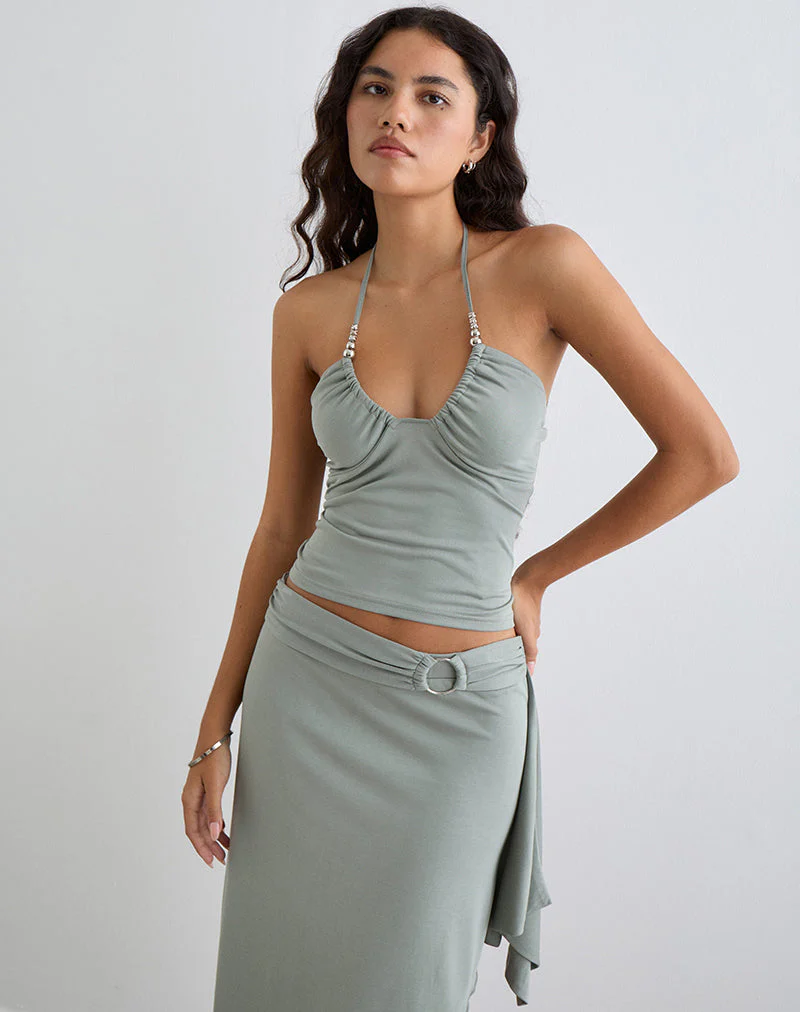 Nina Perlenhalfter-Top in London Fog