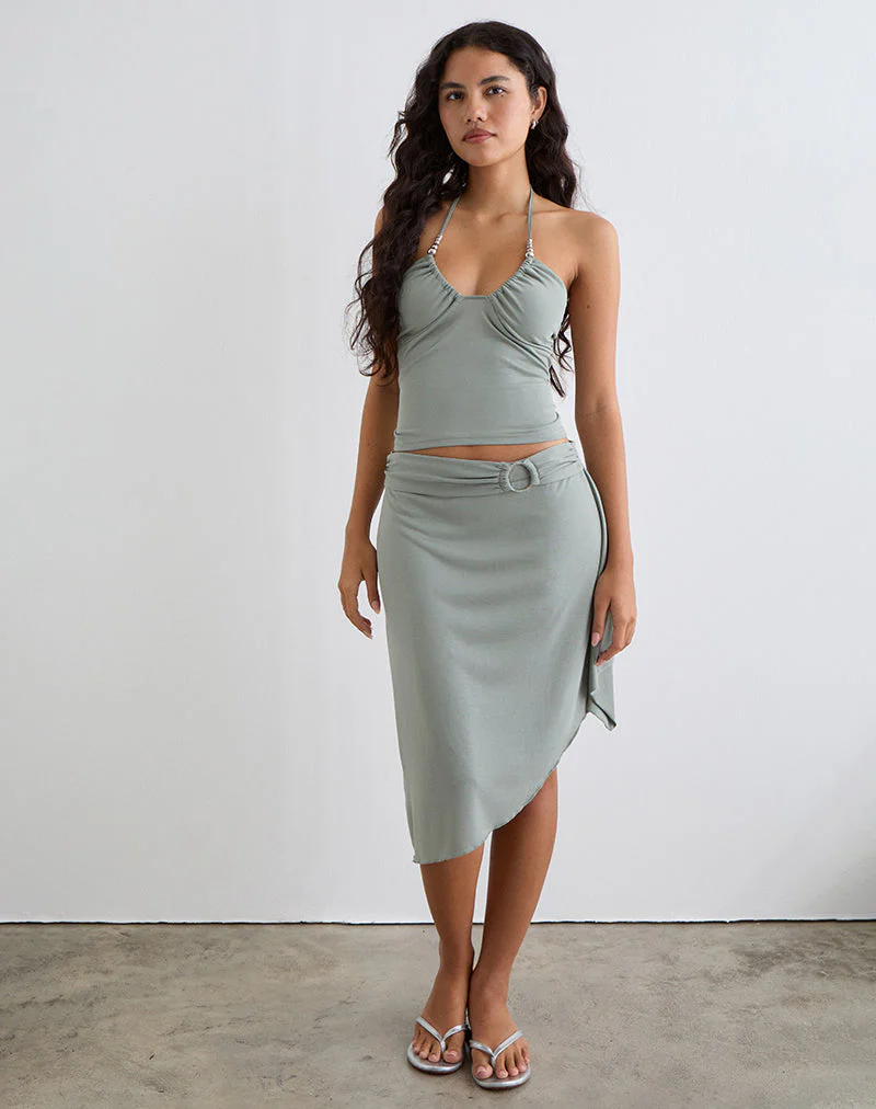 Nina Perlenhalfter-Top in London Fog - Image 4