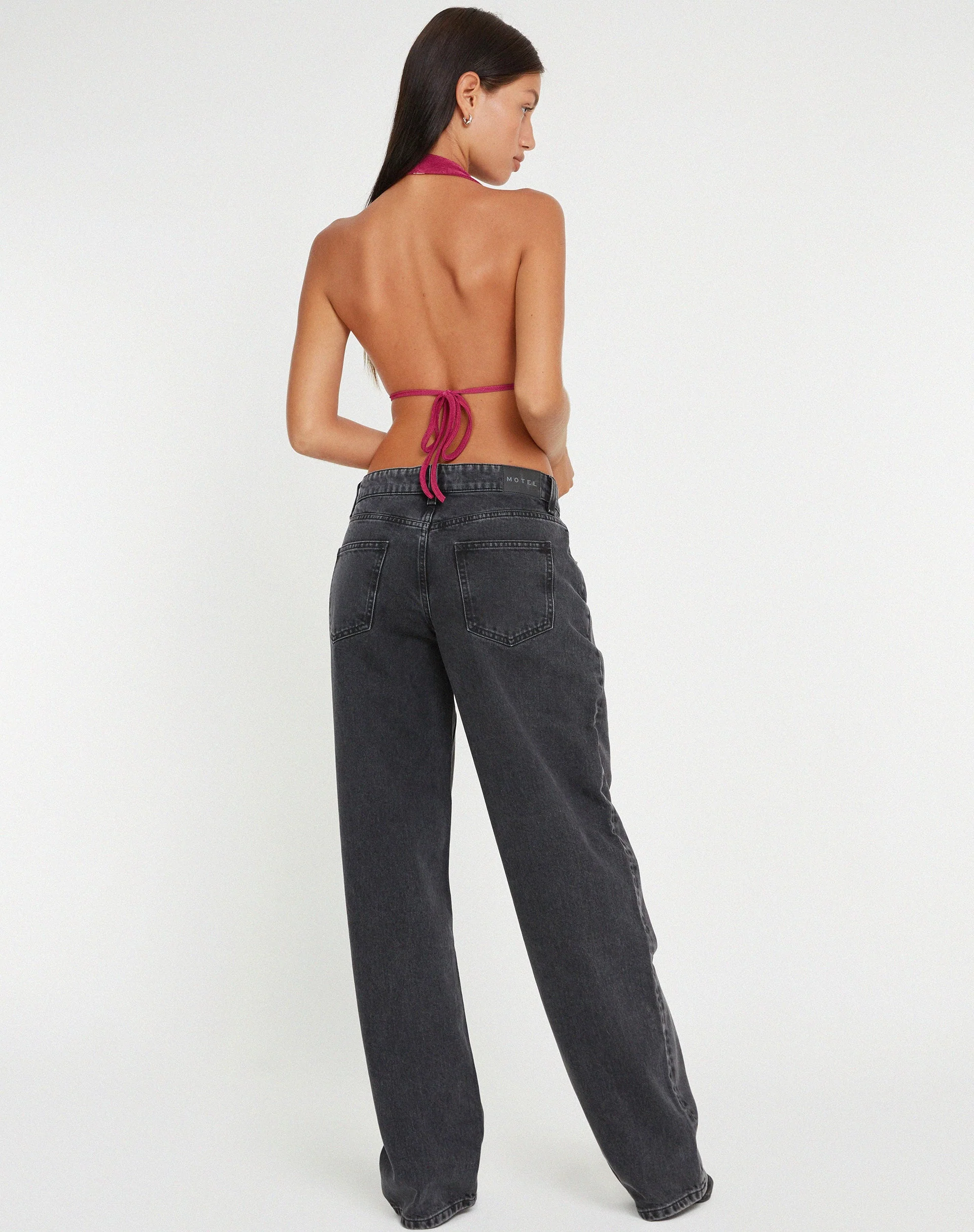 Nindita Neckholder Crop Top in Magenta Lila - Image 6