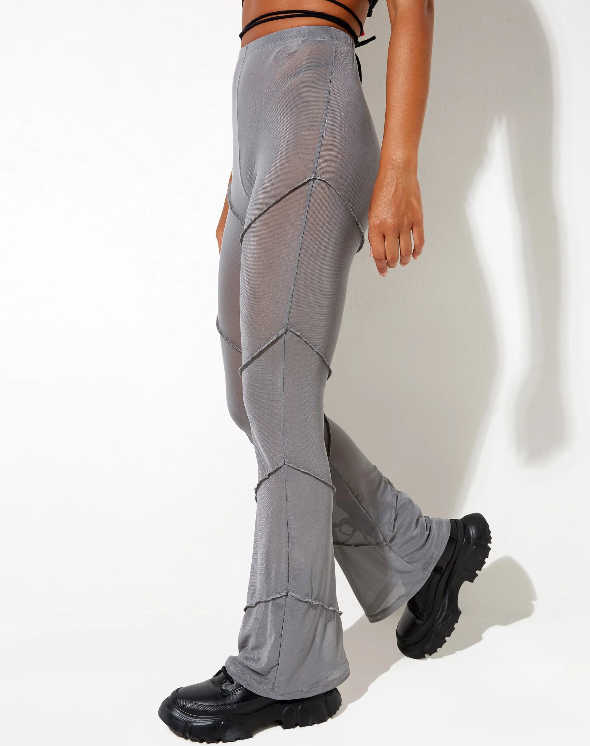 Nizam Schlaghose aus Mesh Grau - Image 3
