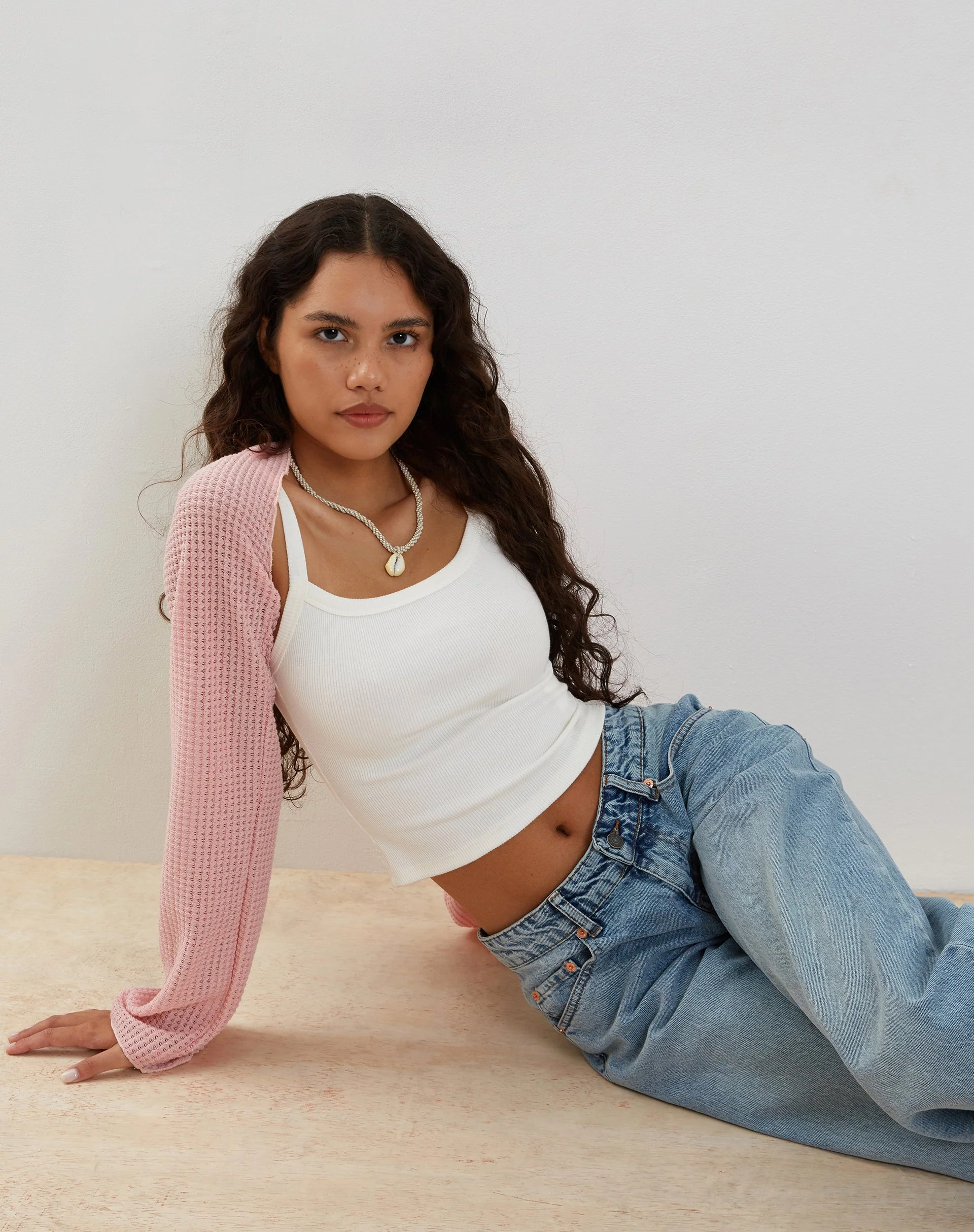 Nobila Shrug Top in Babyrosa - Image 6