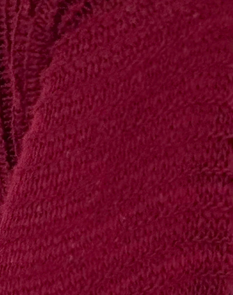 Nobila Strickjackentop in Burgund - Image 6