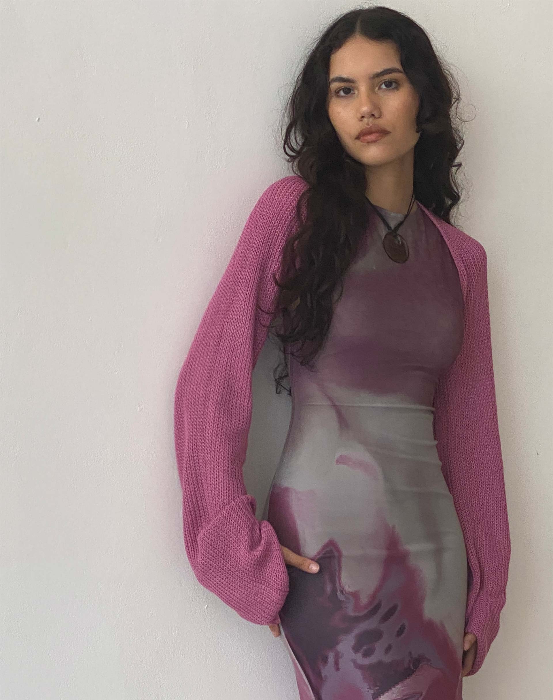 Nobila Shrug Top in Himbeere