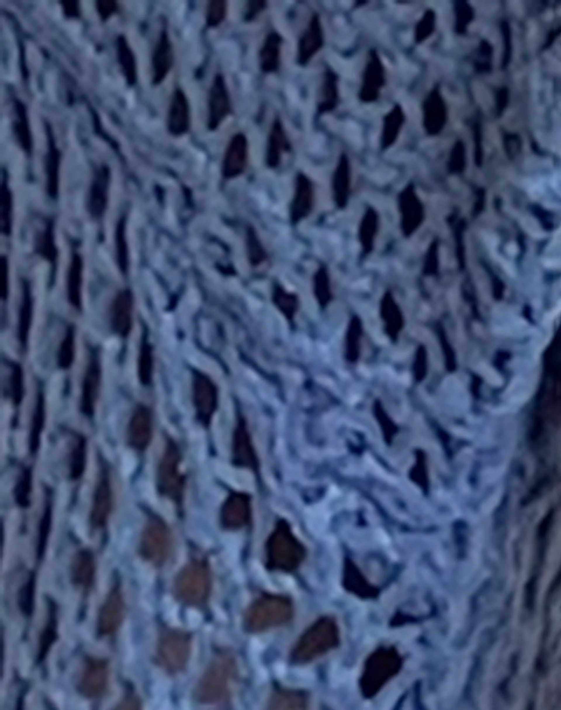 Nocta Langarm-Crop-Top in Weave Blue Knit - Image 6