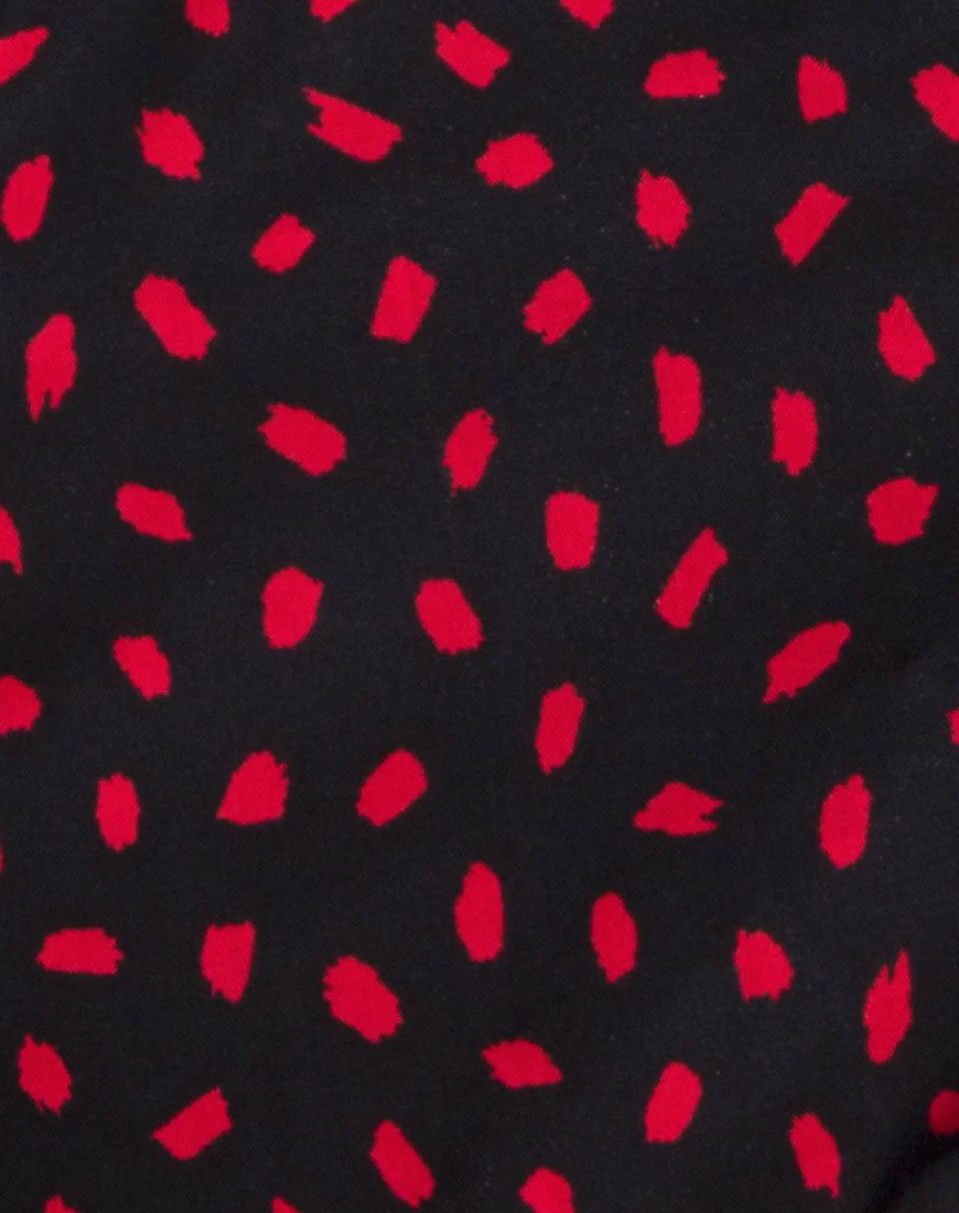 Nolia Tube Top in Mini Diana Dot Schwarz und Rot - Image 5