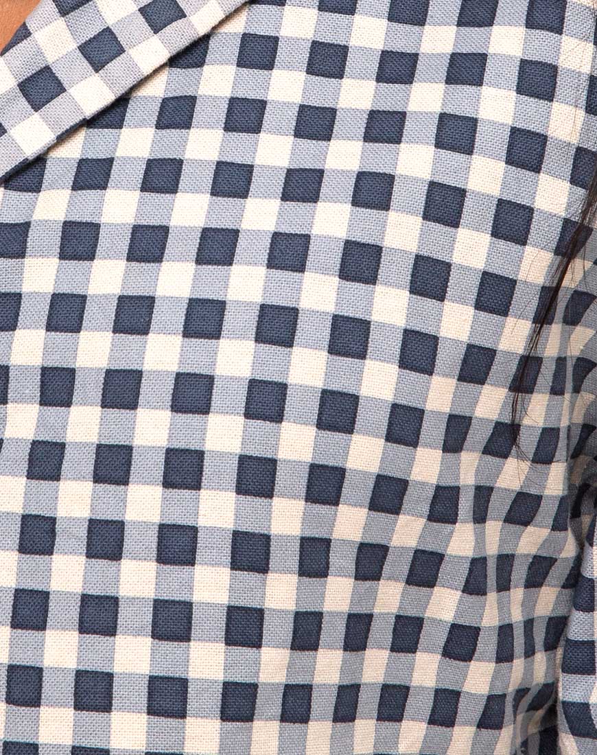 Noly Cropped Blazer aus Gingham Creme - Image 6