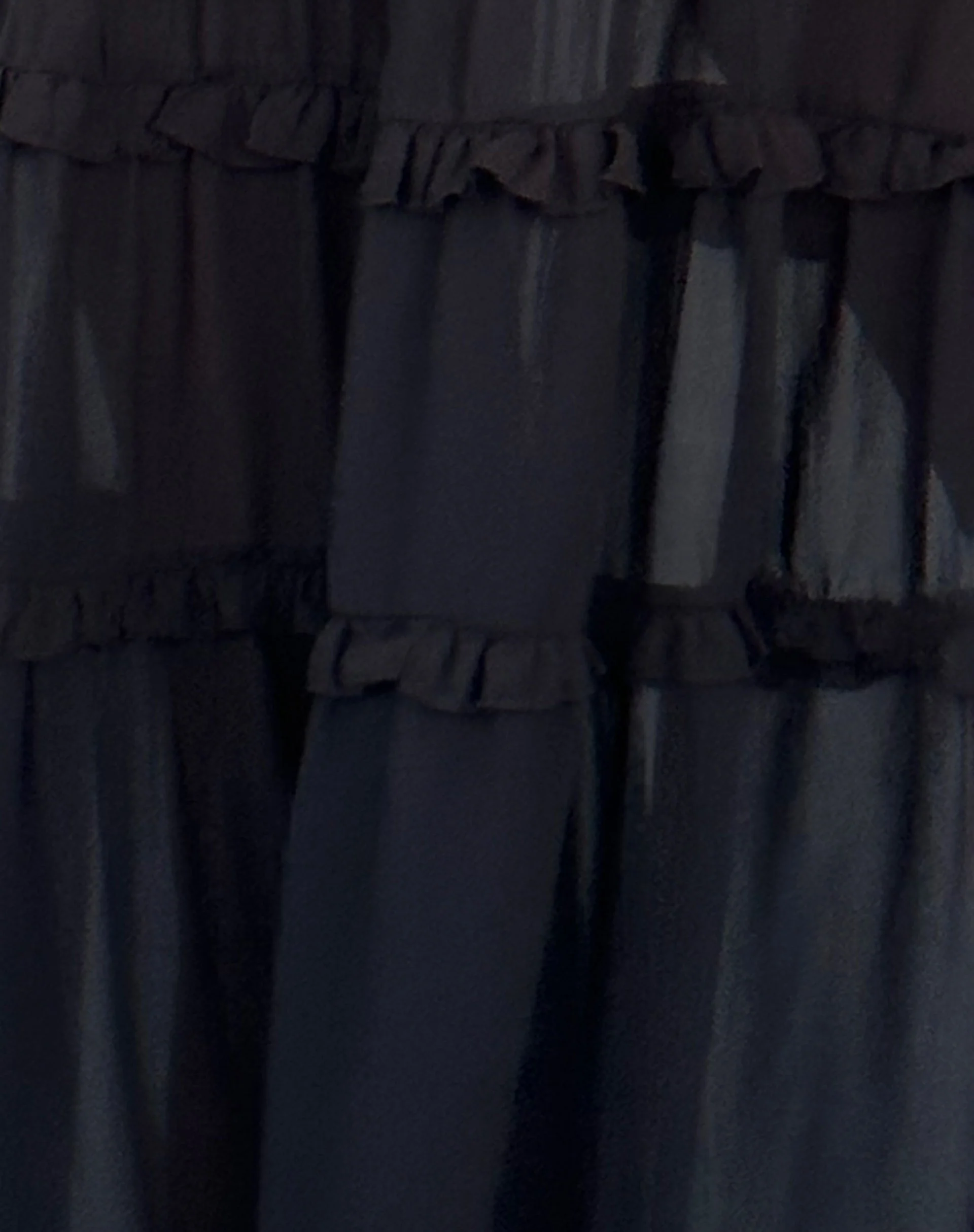 Norah Maxirock mit Stufen aus schwarzem Chiffon - Image 6