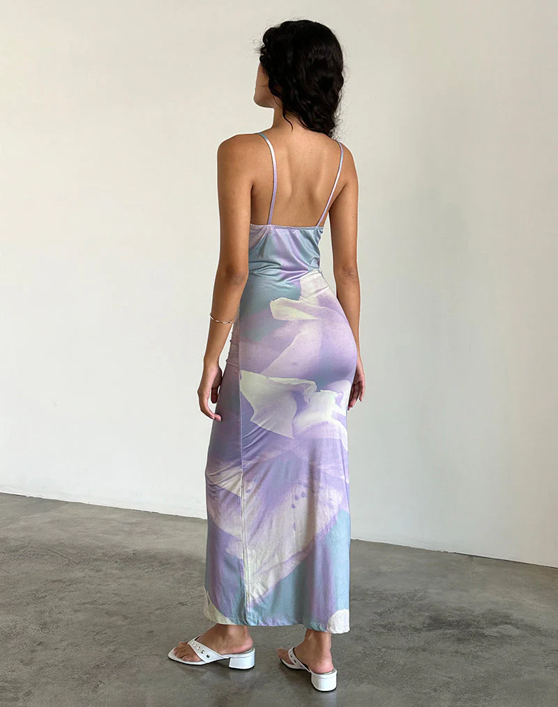 Norila Cami Maxikleid in Flieder mit Orchideenblüten - Image 3