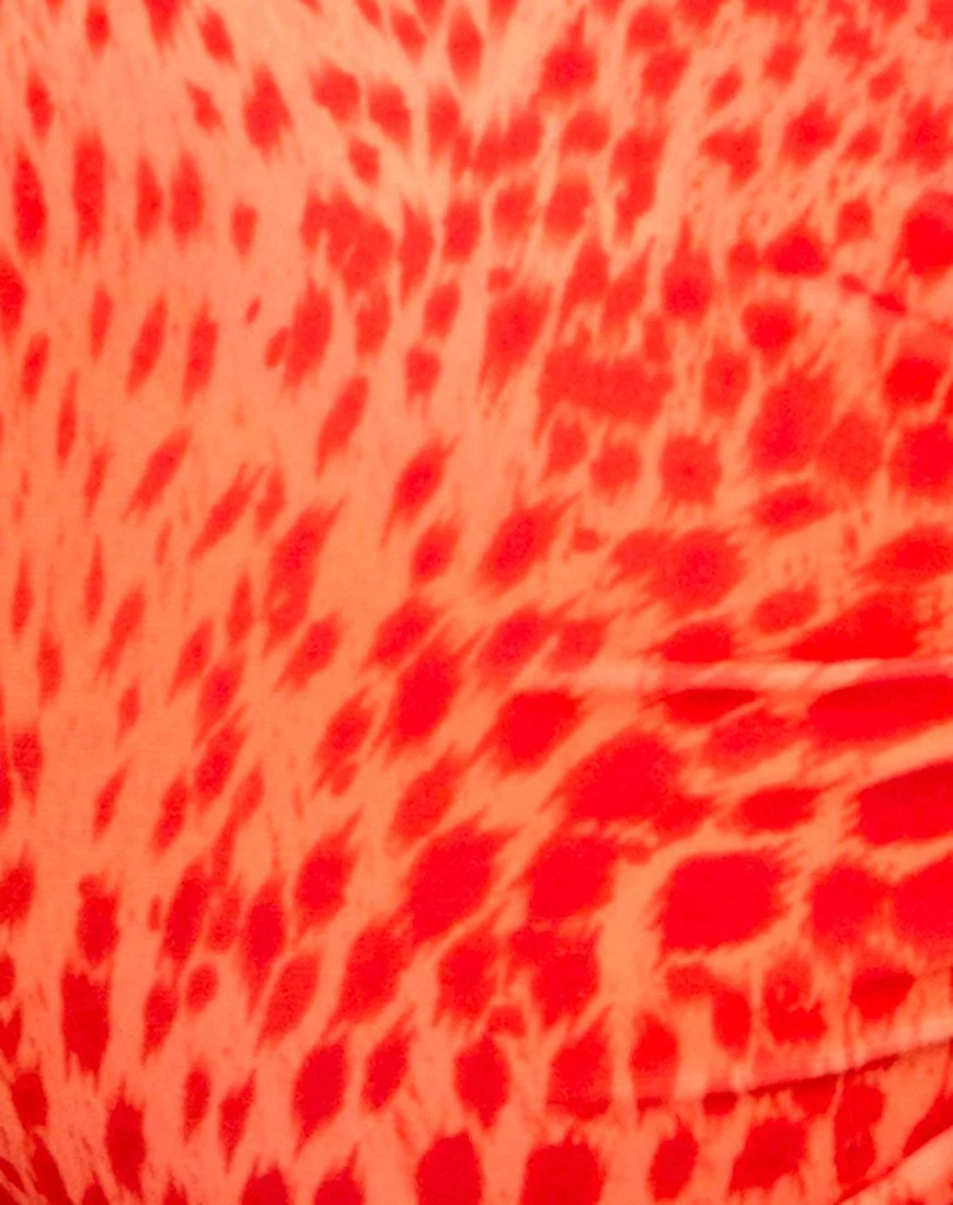 Notya Bikinioberteil in Sand Leopard Orange - Image 5