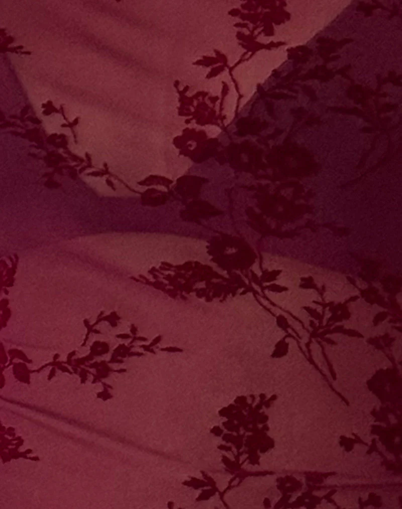 Nova Top in Botanical Flower Maroon - Image 6