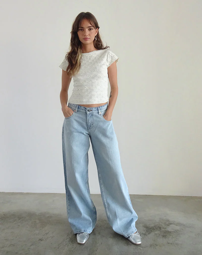 Nova Top in Crinkle Elfenbein - Image 3