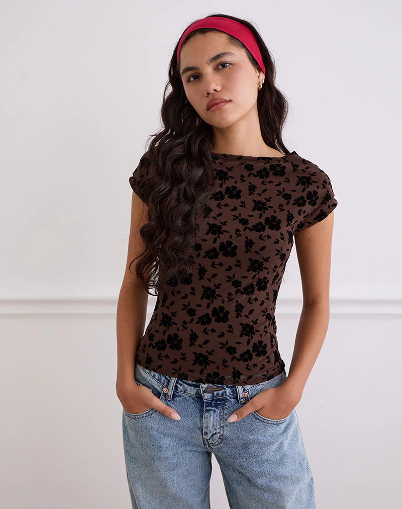 Nova Top in Garden Floral Braun - Image 5
