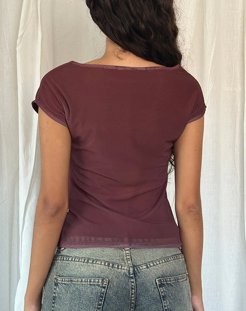 Nova Top aus Lumen Mesh Braun - Image 4