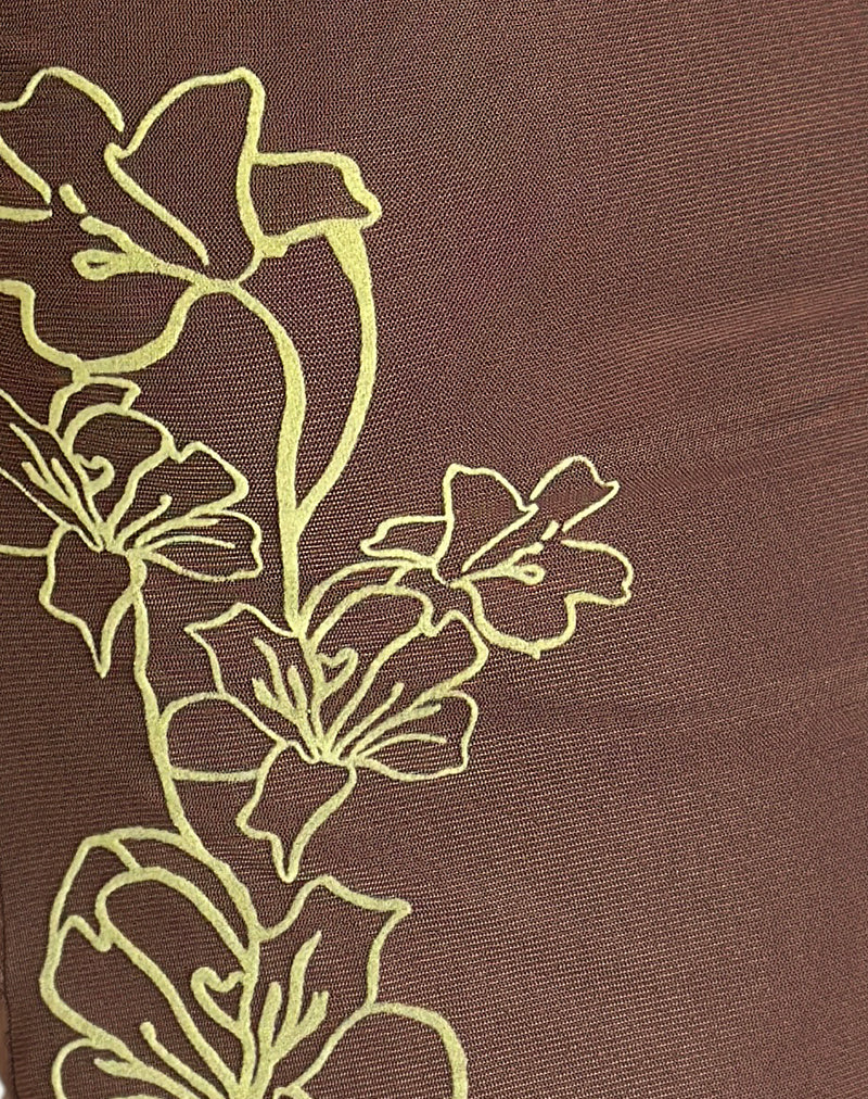 Nova Top in Mono Flower Flock Braun - Image 6