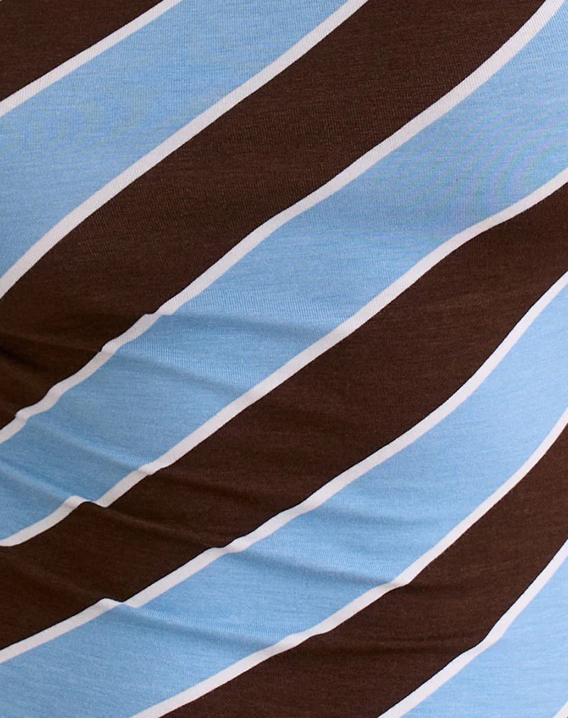 Nova Top in Retro Stripe Blau - Image 6