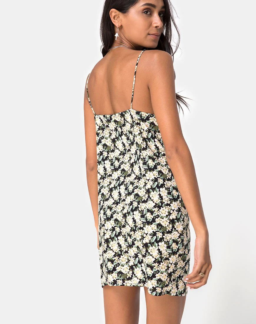 Novia Slip Dress in Aster Schwarz - Image 2