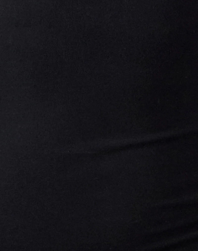 Nyala Langärmeliges Top mit Ausschnitt aus Rayon Jersey Schwarz - Image 6