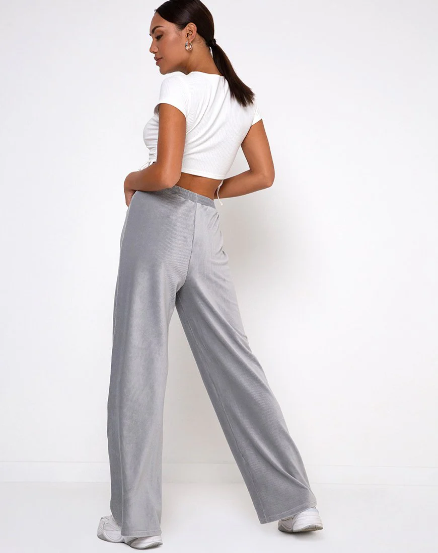 Obeli-Hose aus Samt Rib Grau - Image 2