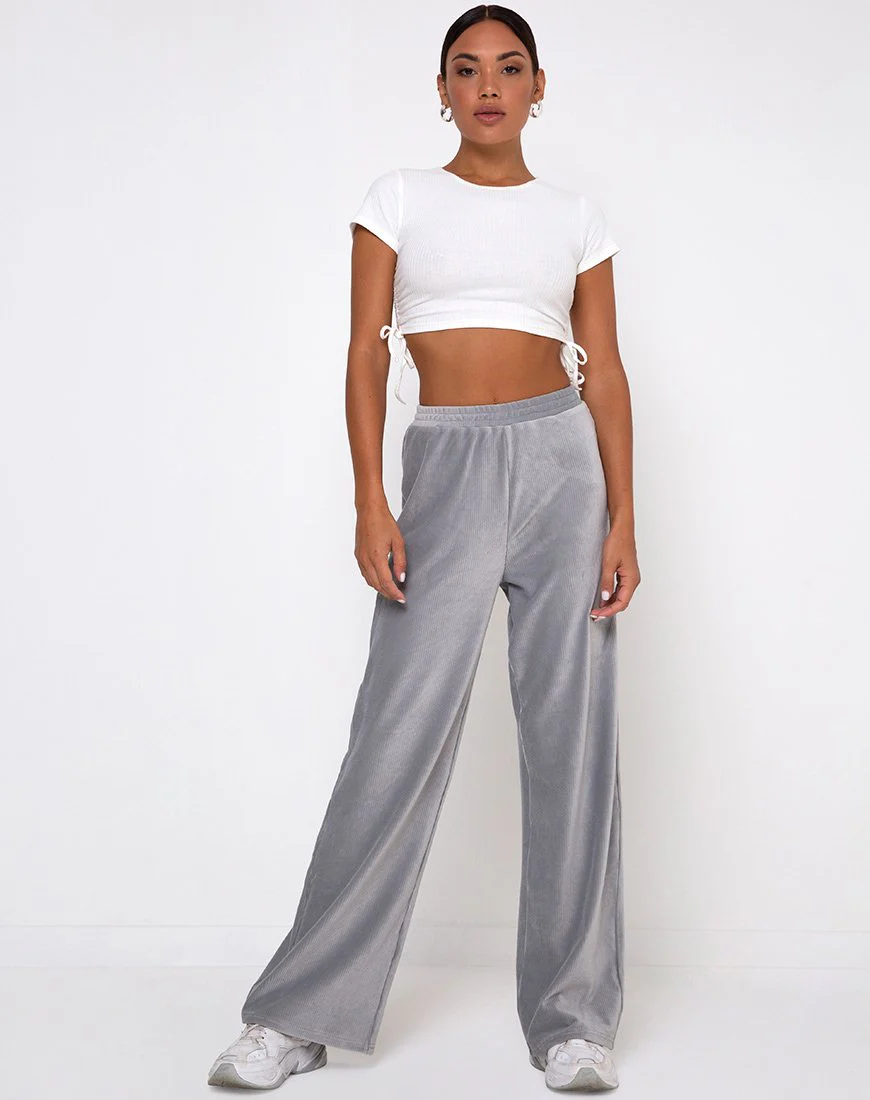 Obeli-Hose aus Samt Rib Grau - Image 3