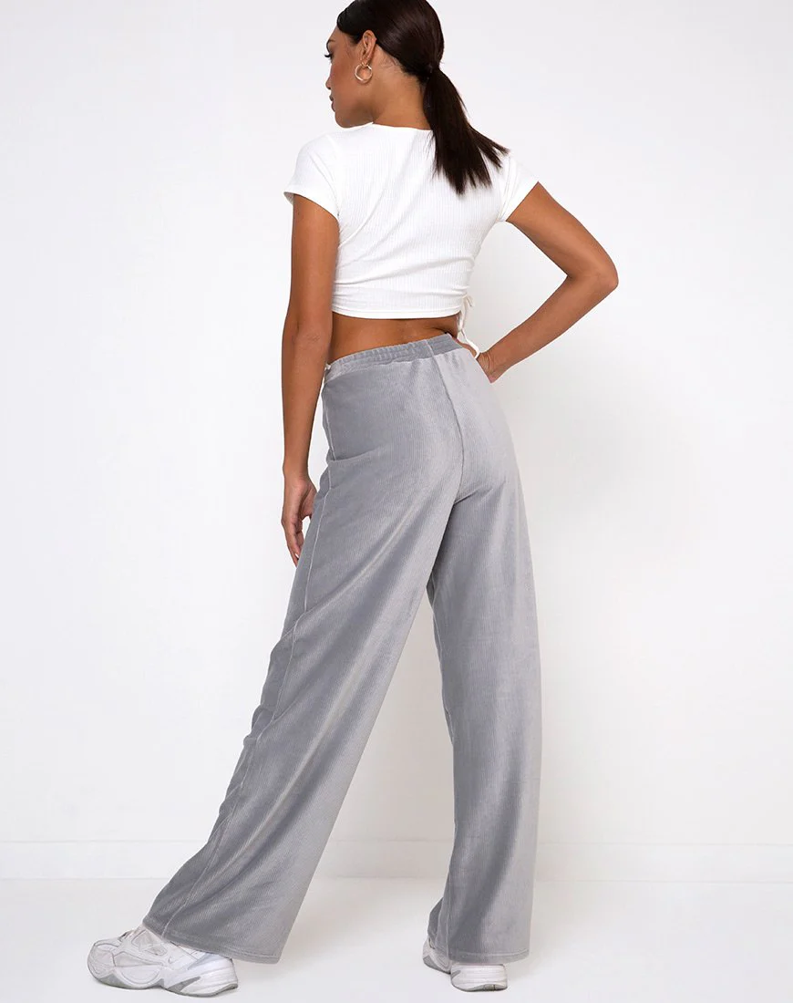 Obeli-Hose aus Samt Rib Grau - Image 4