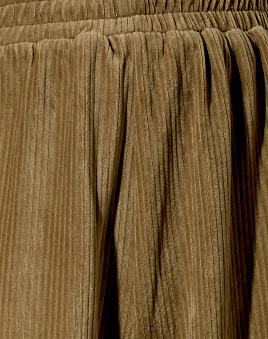 Obeli-Hose aus Samt-Rippe Khaki - Image 5