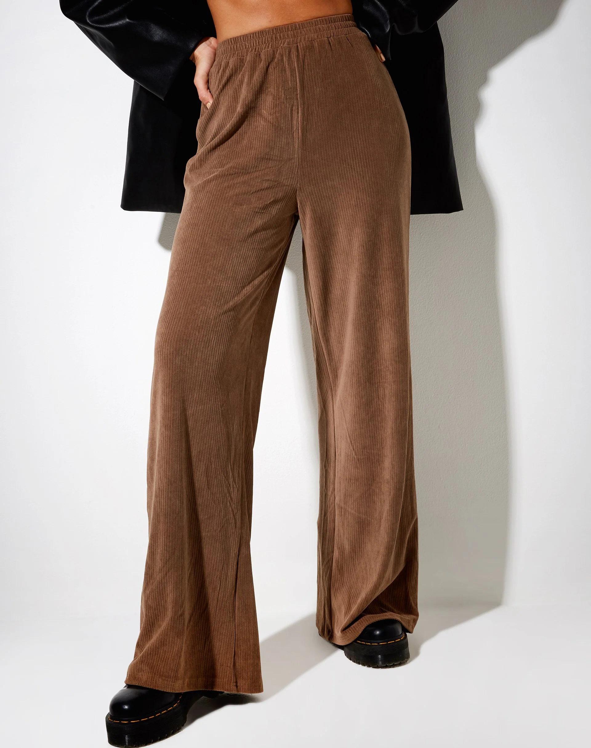 Obeli-Hose aus Samt Rib Tan Braun - Image 2