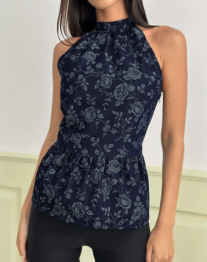 Obrix Top aus Chambray Indigo Rose - Image 2