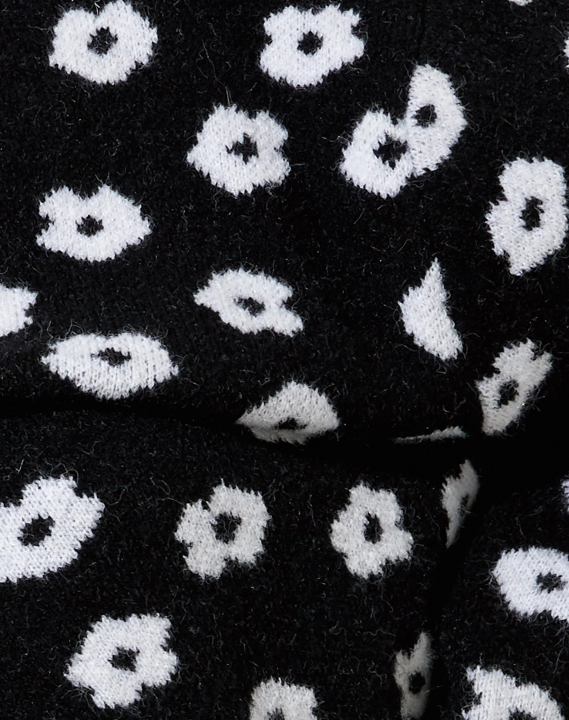 Olina Cropped Cardi aus Strick Schwarz Daisy Weiß - Image 8