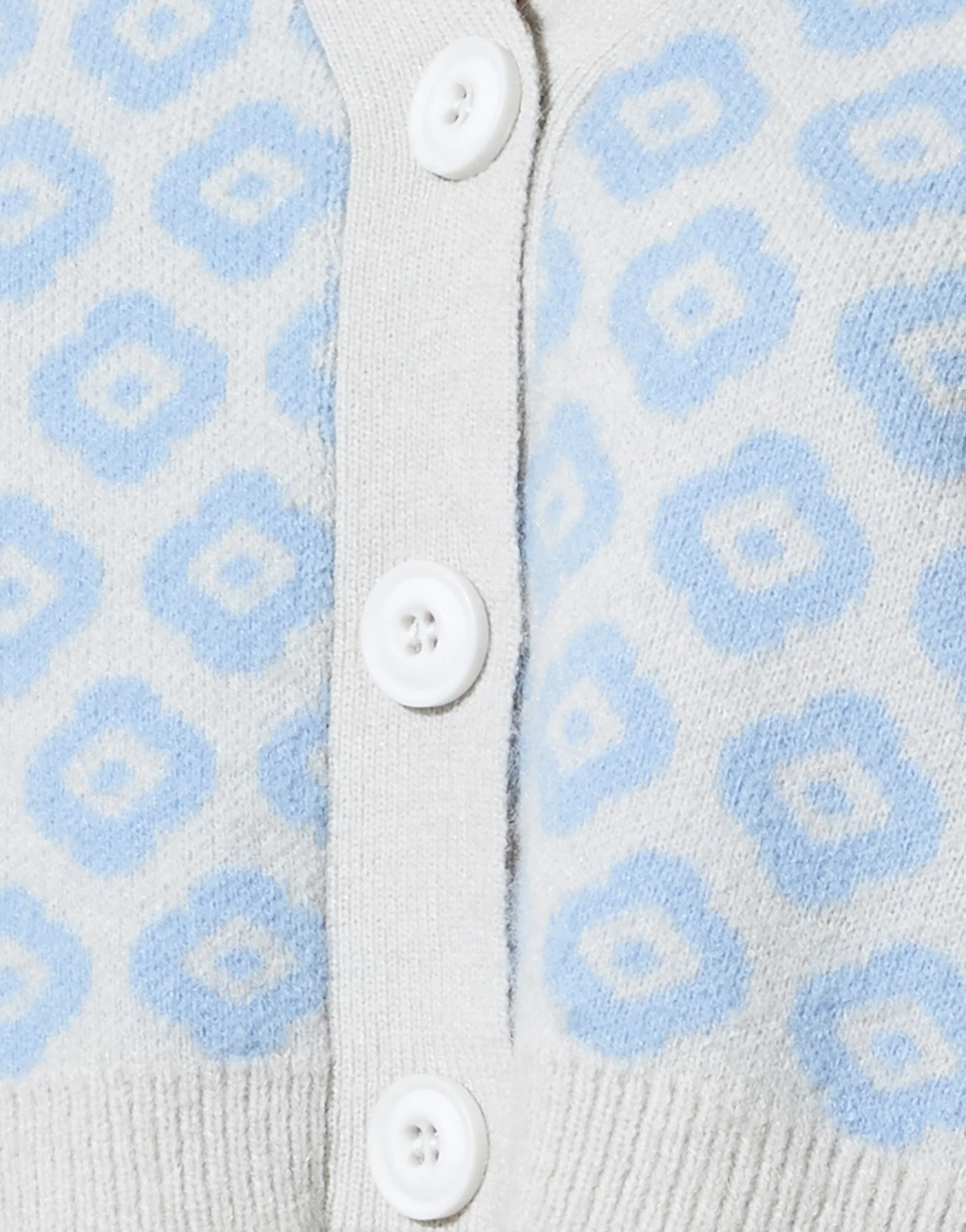Olina Cropped Cardi aus Strick in Blau Daisy - Image 6