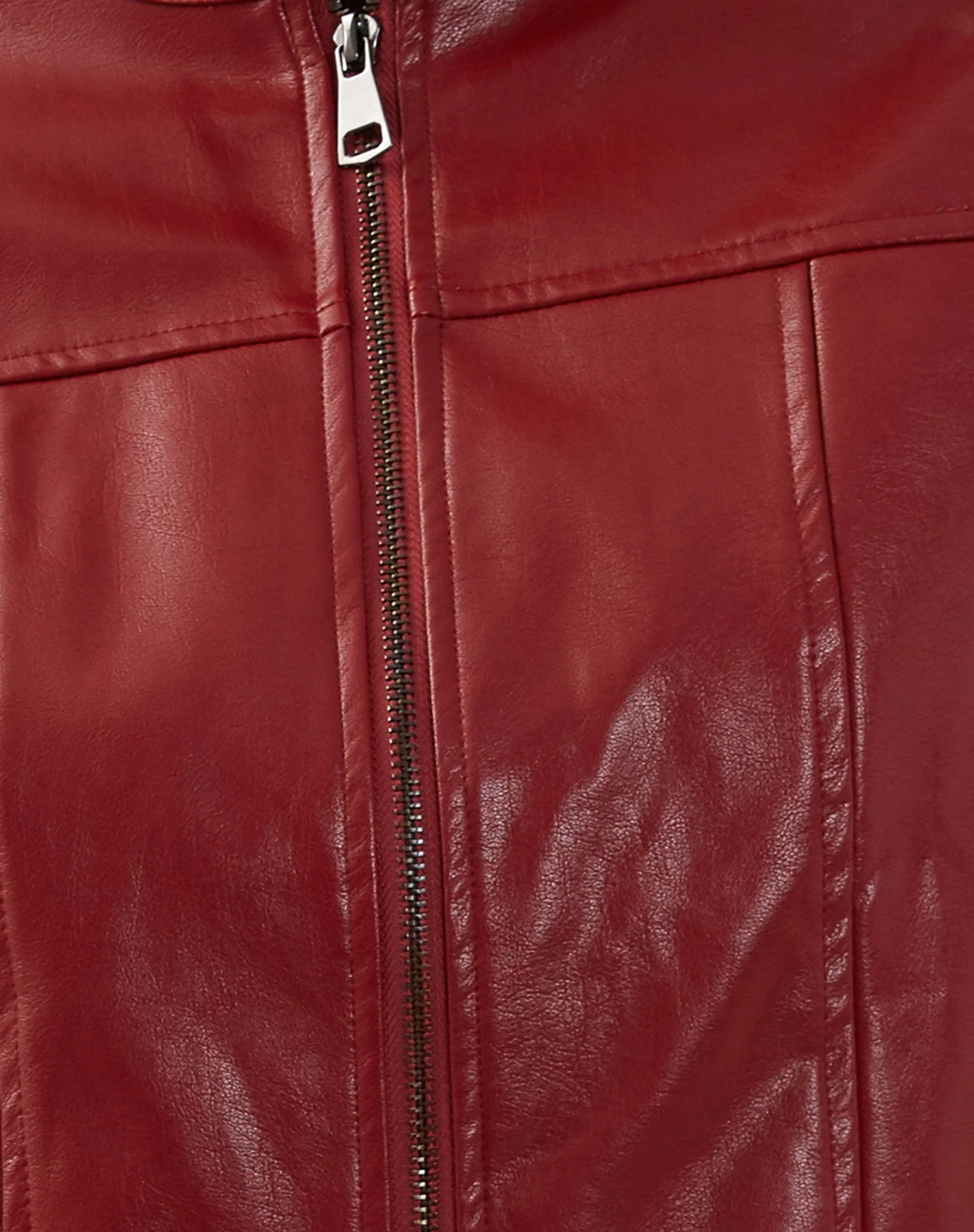 Olivia Jacke in PU Blutrot - Image 7