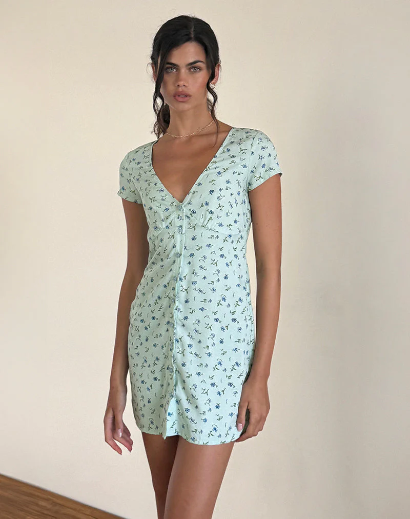 Omoni Kleid in hübschem Blütenblattgrün - Image 3