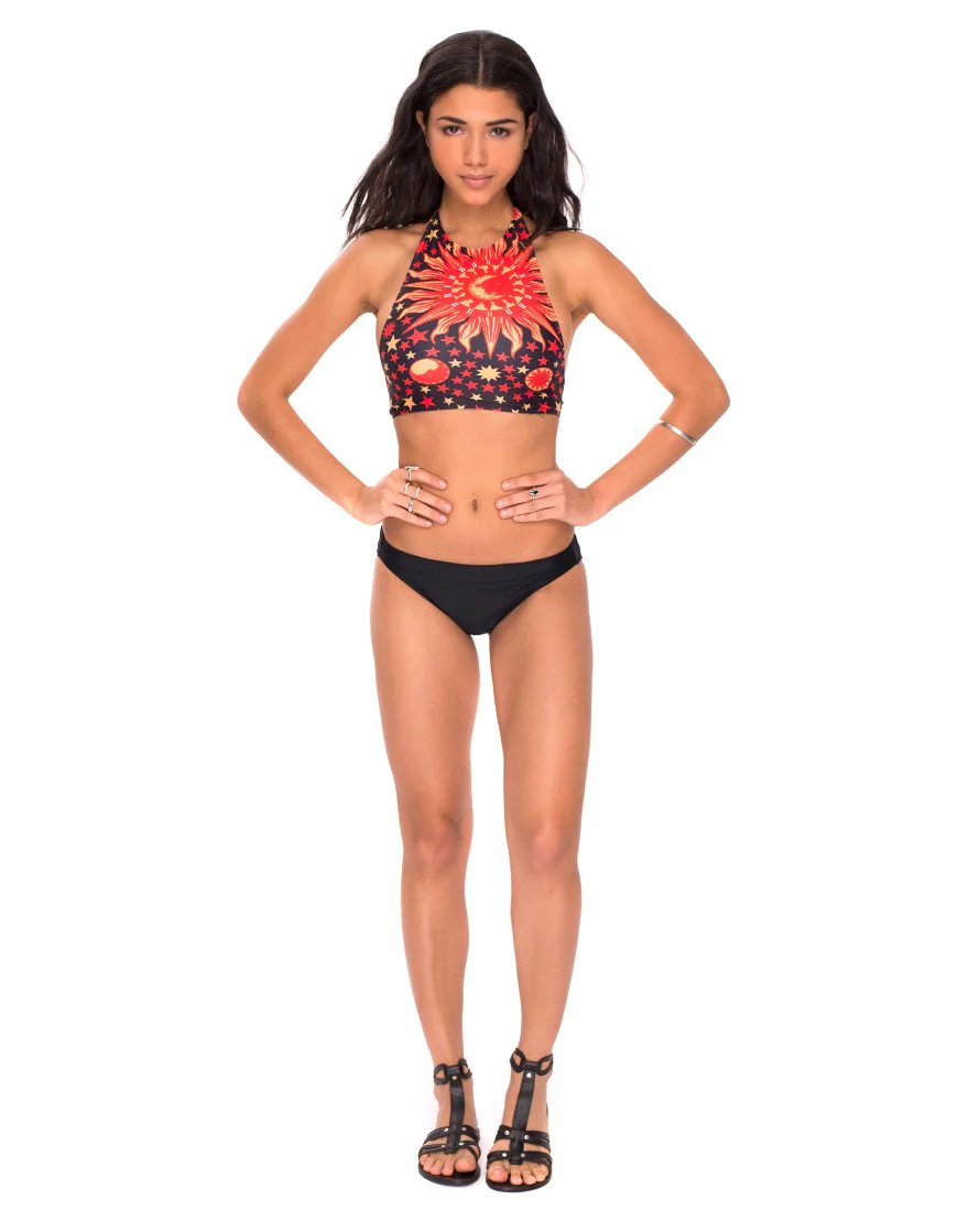 On Point Bikiniunterteil in Flaming Skies Schwarz - Image 3