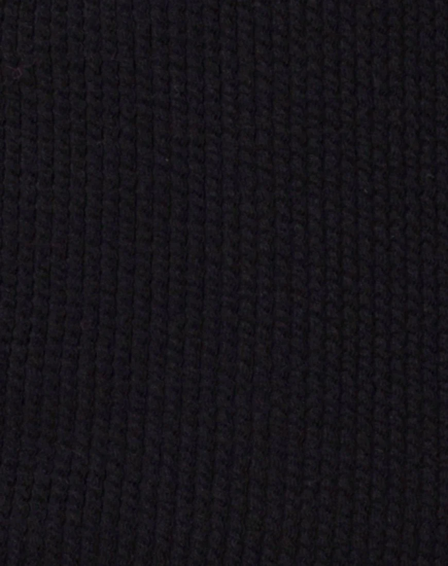 Ona Badeanzug aus Crinkle Rib Schwarz - Image 5