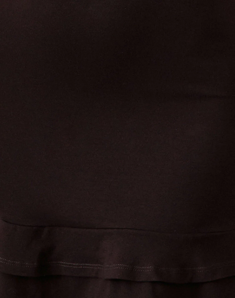 Opaline Rückenfreies Minikleid in Schokoladenbraun - Image 5