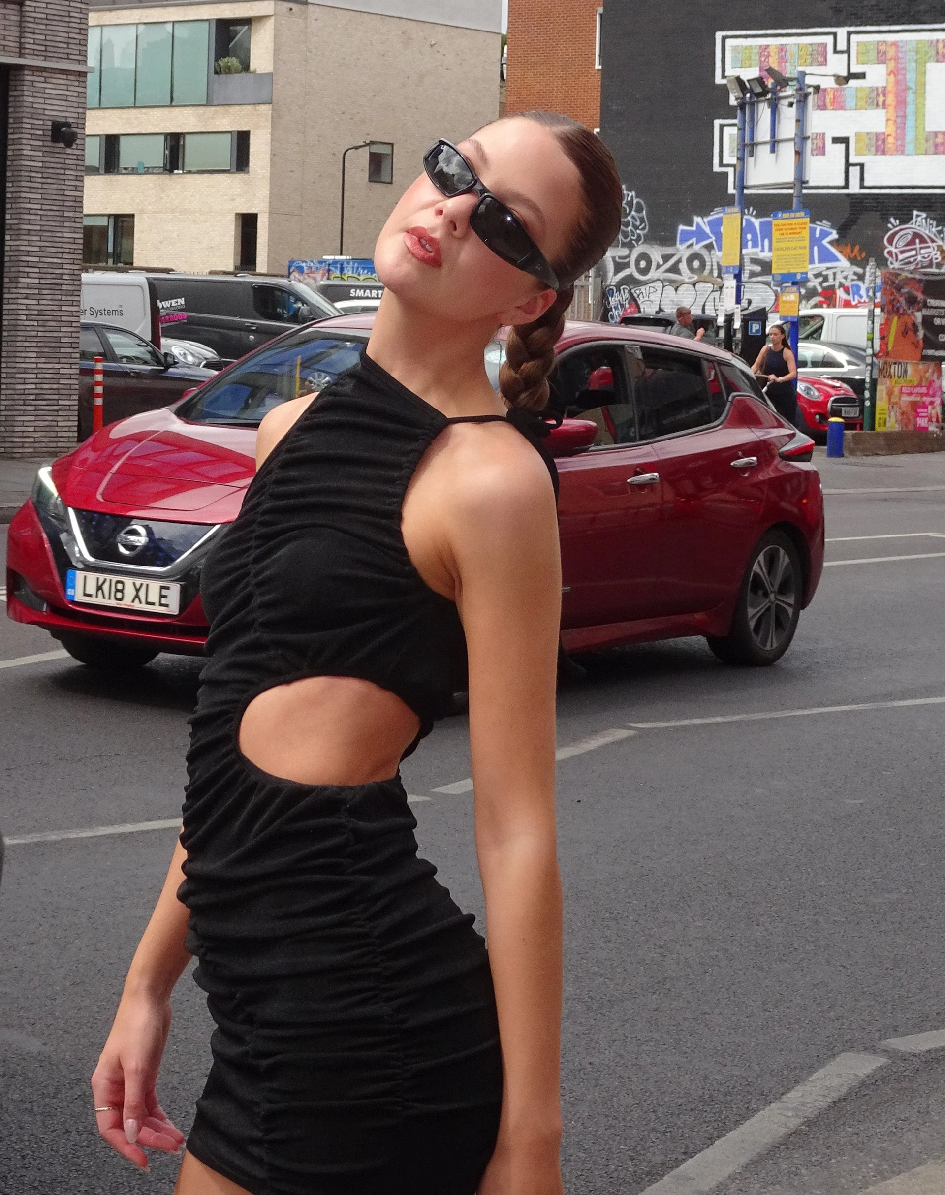 MOTEL X JACQUIE Osanna Minikleid in Schwarz