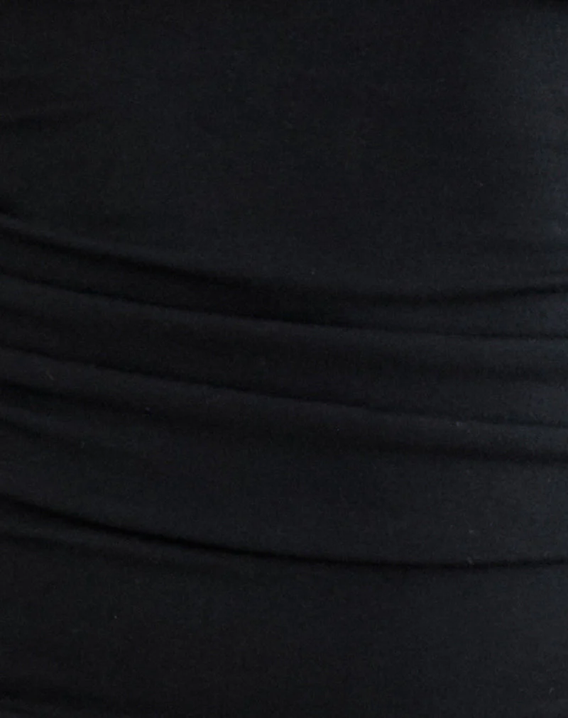 Osari Plunge Batwing Top in Jersey Black - Image 6