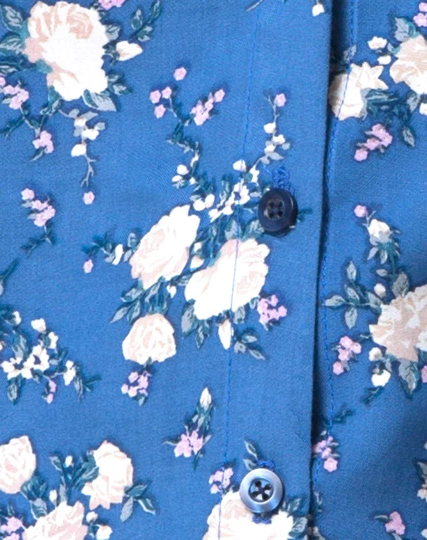 Osla Slip Dress in Soheila Floral Blau - Image 5