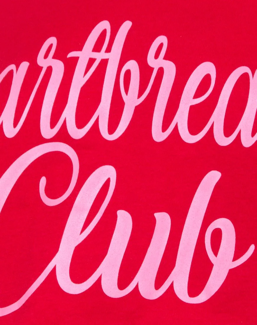 Oversize Basic Tee in Heartbreaker Club Rot - Image 5