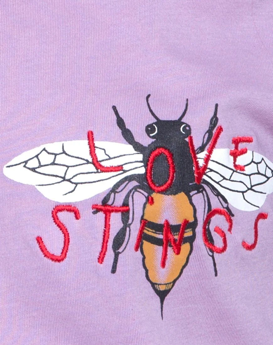 Oversize Basic Tee in Lovestings Flieder - Image 5