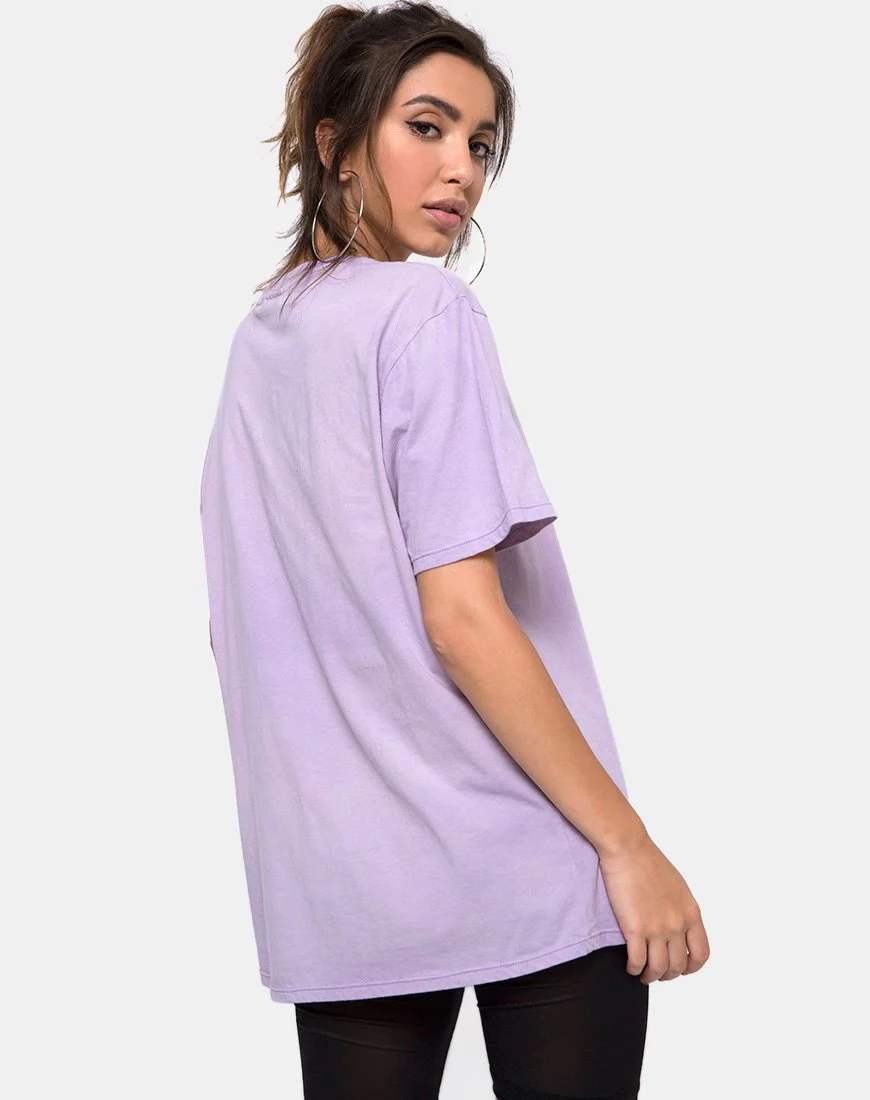 Oversize Basic Tee in Flieder "So Over It" - Image 2
