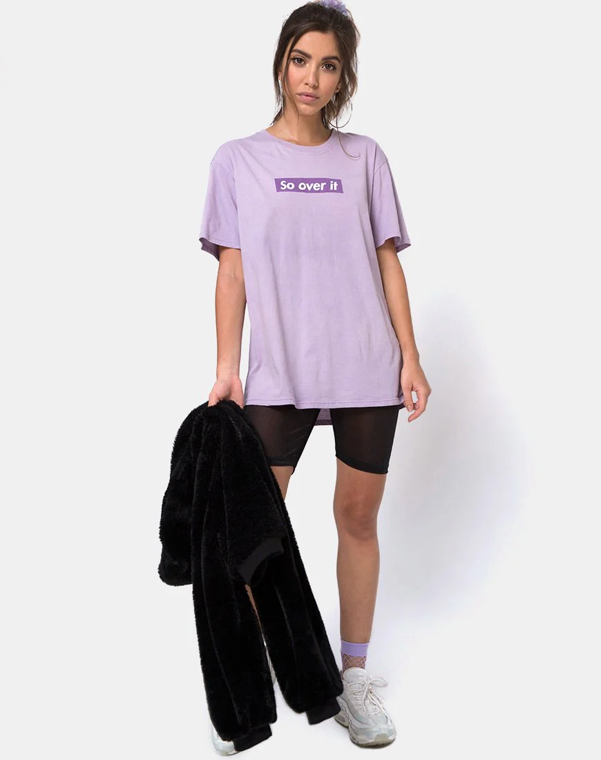 Oversize Basic Tee in Flieder "So Over It" - Image 3