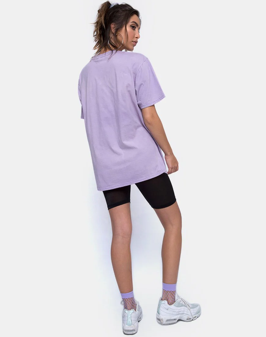 Oversize Basic Tee in Flieder "So Over It" - Image 4