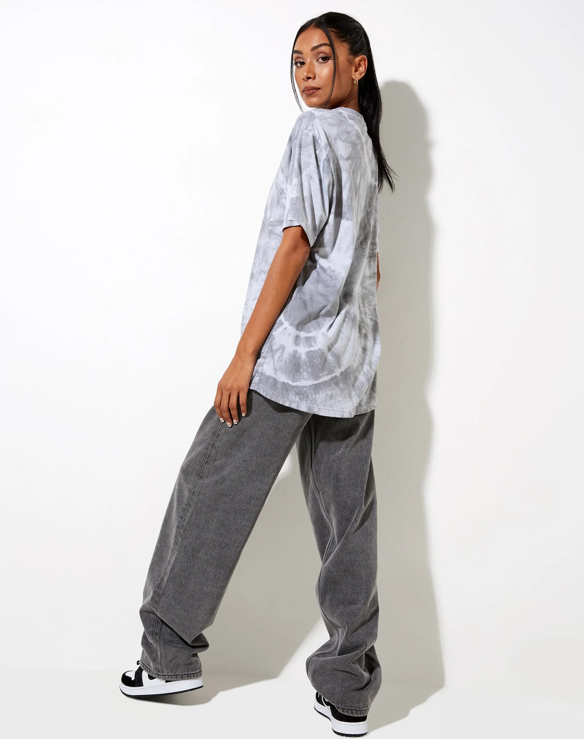 Oversize Basic Tee in Lunar Rock Radial Tie Dye - Image 4