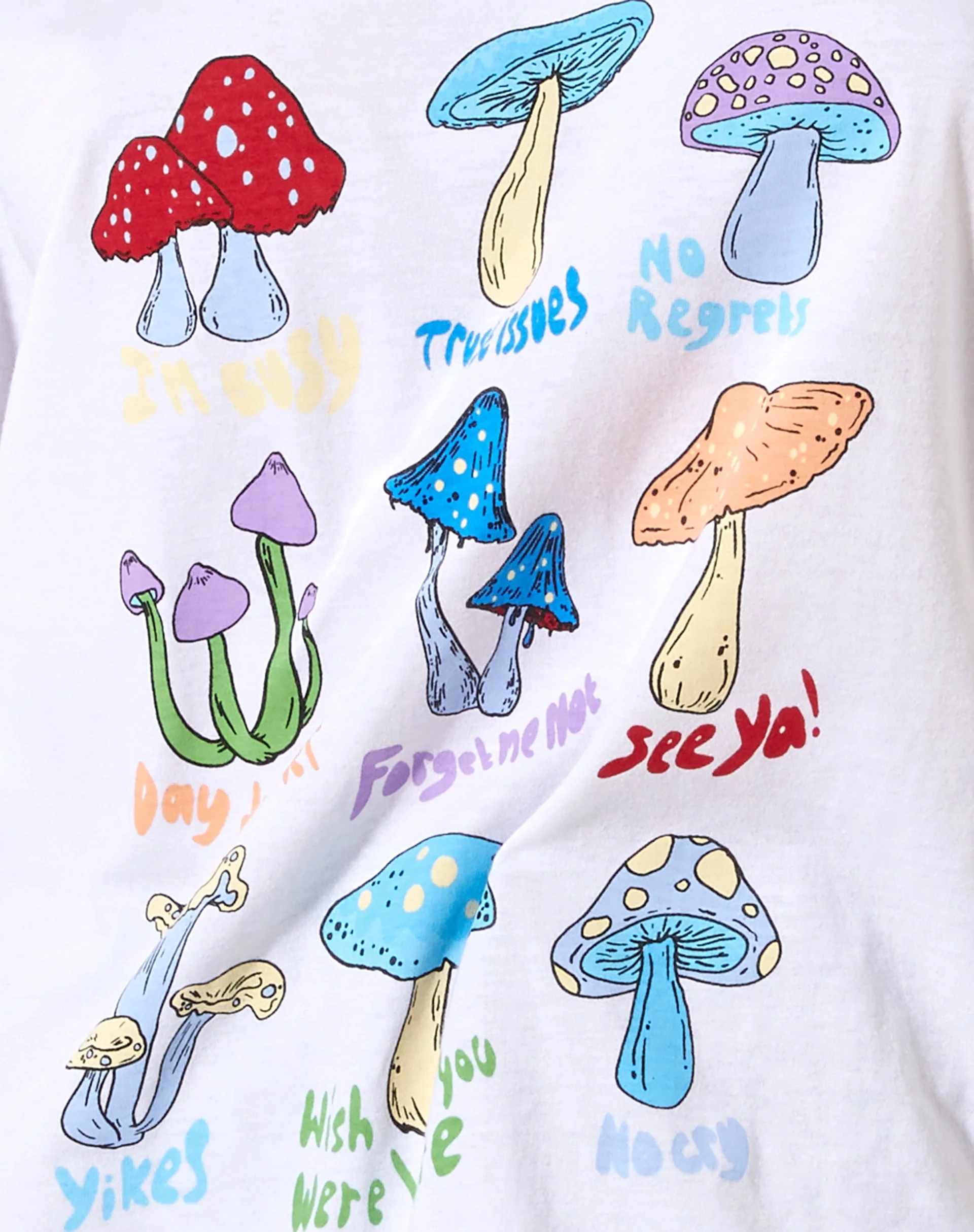 Übergroßes Basic Tee in Weiß Champignons - Image 6