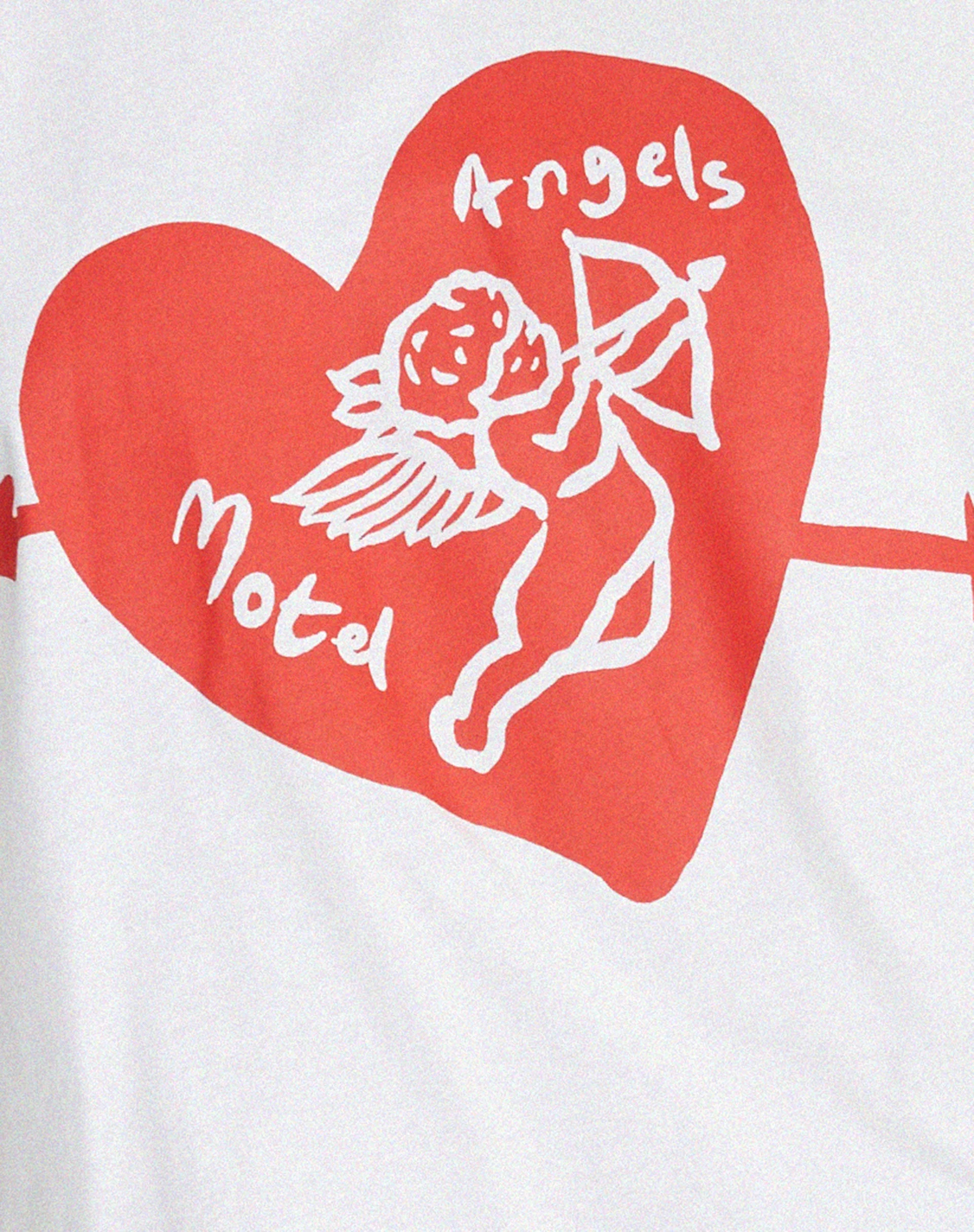 Oversize Basic Tee in Weiß Motel Angel - Image 5