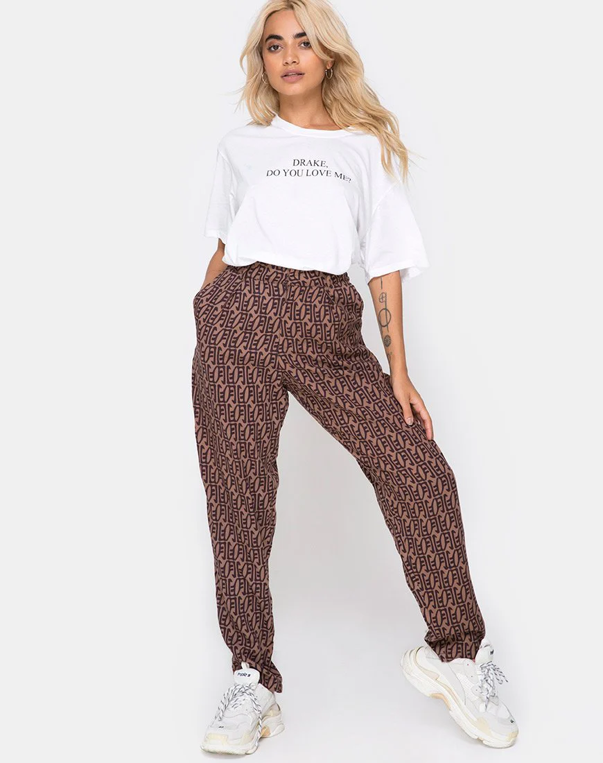 Oversize Basic Tee in Weiß Drake Do You Love Me - Image 4